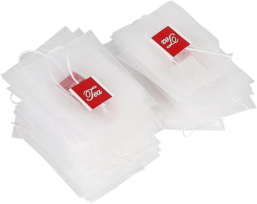 Miniatura 1 de 100 unids vacía malla té infusor bolsa filtro filtro filtro bolsas con cadena hogar