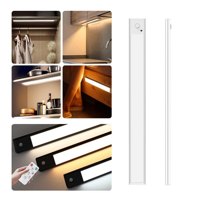 CHENGTUO Luz de LED regulável em 3 cores com sensor de movimento,...