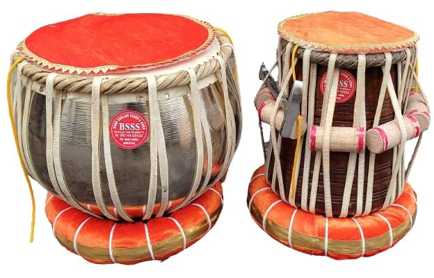 Image of Baba Surjan Singh & Sons - BSSS Steel tabla jodi set with all accessories