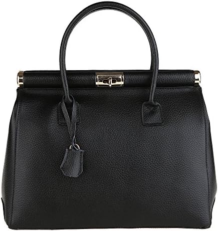 Borsa A Mano In Vera Pelle Italiana - Stampa Intrecciata, Tracolla, Made In Italy, 34x29x18 Cm - Foto 6