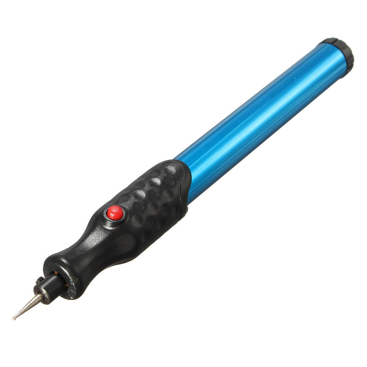 Engraving Pen Engraver Machine Electric DIY Precision Pens Cordless Mini Carving Tools Replaceable Diamond Tip Bit for Jewelry Metal Glass Wood Ceramics Stone - Blue
