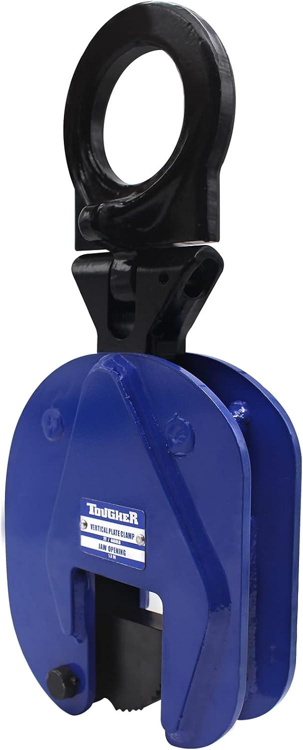TOUGHER Vertical Plate Clamp, 4400lbs/2T Plate Lifting Clamp Jaw Opening up to 1.3 inch, for Lifting and Transporting: Home Improvement