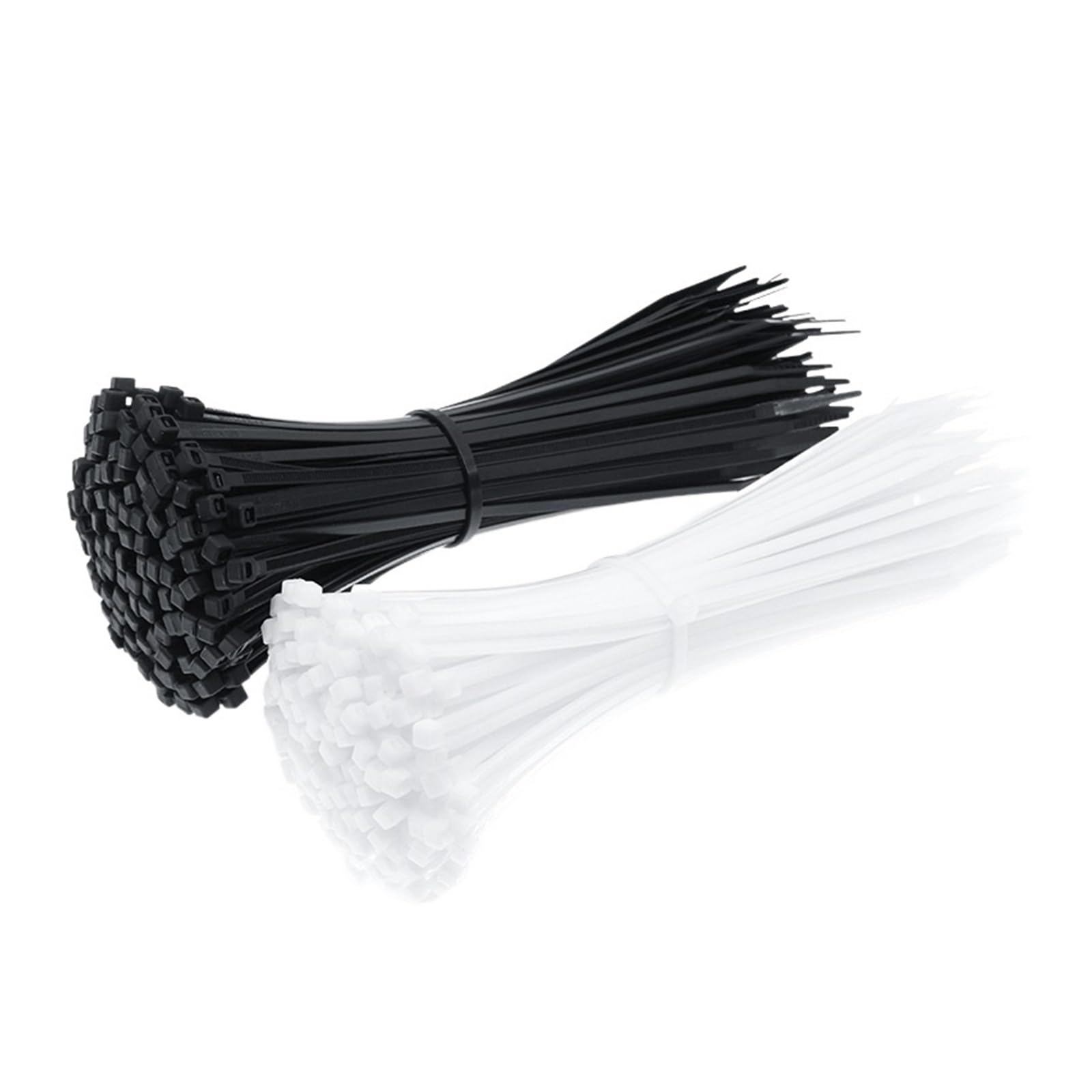 Nylon Cable Tie Buckle， Self-Locking Nylon Cable Ties, Multicolor, Multiple Sizes, 5-30 Pcs(White,8x200mm-10pcs)
