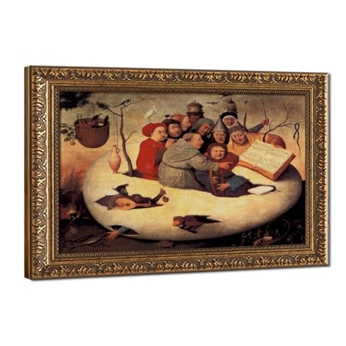 Toile Le Concert dans l'Oeuf Bosch 40x60 cm pour salon et bureau