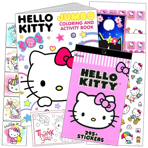 Image of Bendon Hello Kitty Coloring Book and Stickers with Coloring Book, Stickers, Reward Sticker Set, and More