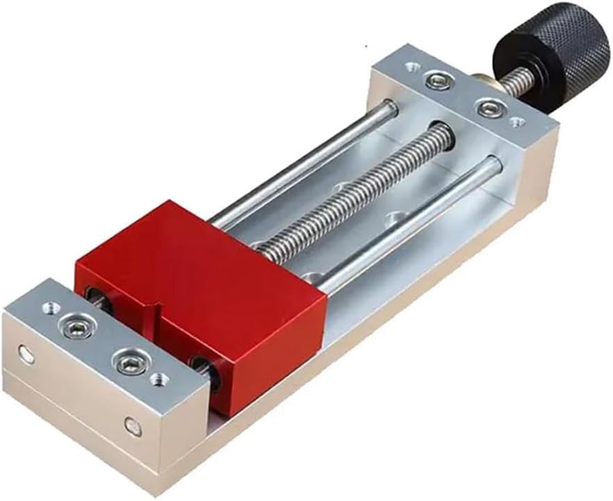 100MM Engraving Machine Vise Aluminum Jaw Fixture Flat Nose Machining Vise Clamping Tools Small Clamp DIY Tools + 6PCS M5 Screw