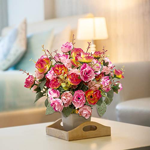 image for TURNMEON 3 Bunch Flower Bouquets Artificial Flowers Fake Flowers for H