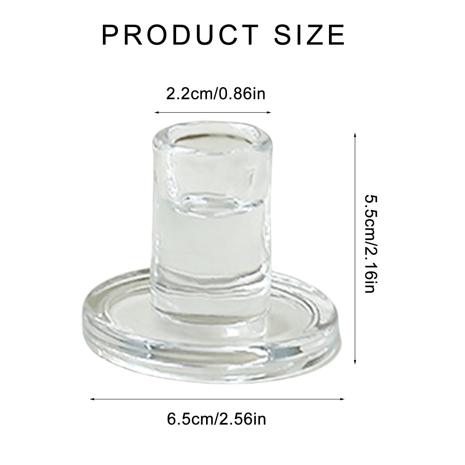 Paquete de 6 soportes de cristal para soporte cónico, elegante candelabro nórdico pequeño para decoración del hogar o fiestas, eventos