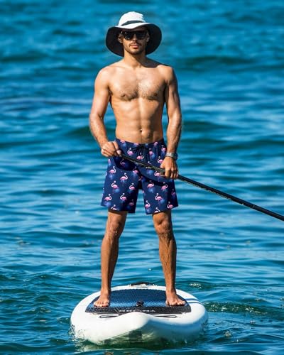 Image of SURF CUZ Mens Swim Trunks with Compression Liner Swim Shorts 7 inch Swimming Trunks Stretch 7 Inch Swim Suits Quick Dry