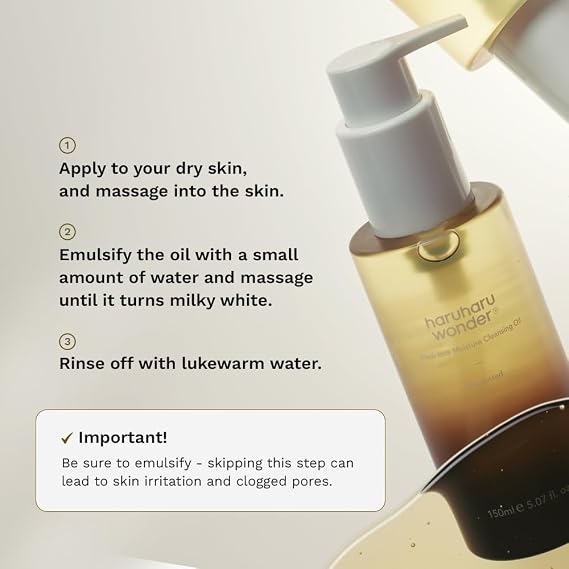 HARUHARU wonder Black Rice Moisture Cleansing Oil & Triple AHA Cleansing Gel Double Cleansing & Exfoliation Duo Set