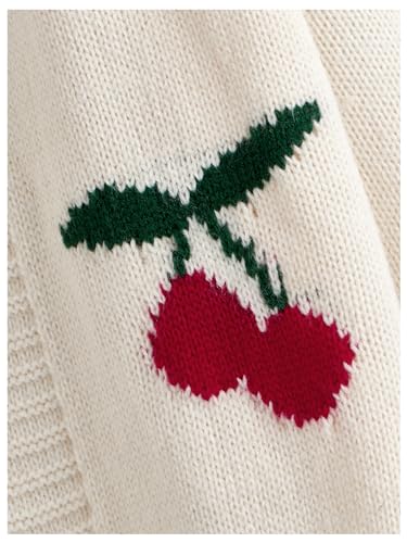 GORGLITTER Girl's Cute Cherry Cardigan Sweaters Open Front Long Sleeve Lightweight Knit Tops4