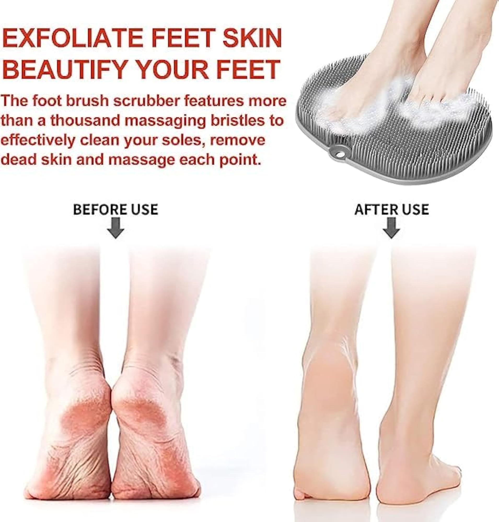 Foot Scrubber for Shower - Exfoliating Massager Mat