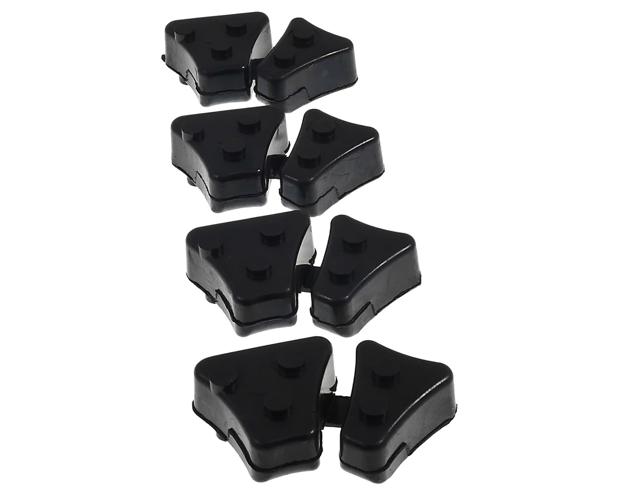 Set di ammortizzatori posteriori per Yamaha MT-03 XT 600 660 XTZ XV 125 250 XVS 250 – 4 pezzi – gomma nera – migliora il comfort di avviamento e cambio marcia – sostituzione per ammortizzatori usurati