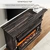 OKD 52 Inch Electric Fireplace with Mantel, Fireplace TV Stand with 36" 3-Sided Glass Electric Fireplace Heater for Living Room, Dark Rustic Oak #3