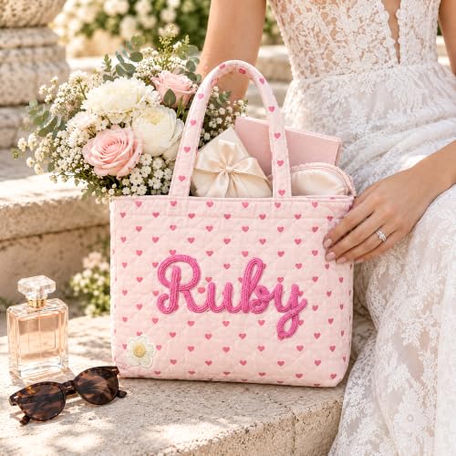 Personalized Quilted Heart Tote Bag - image 5