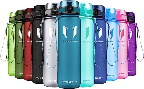 Super Sparrow Water Bottle - 25 oz - BPA & Toxic Free Tritan Water Bottles - One Touch Opening - Leak-proof Plastic Bottle - Kids Water Bottle for Office, Gym, Outdoor, Sports