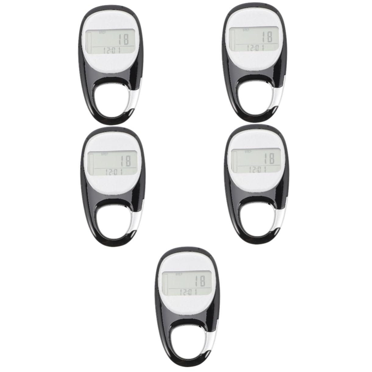BESPORTBLE 5 Piezas podómetro 3D Mostrador para Caminar Aire Pasómetro Creativo Fitness Tracker podometro mostrador Profesional para Caminar Contador de Pasos para Exteriores AbS