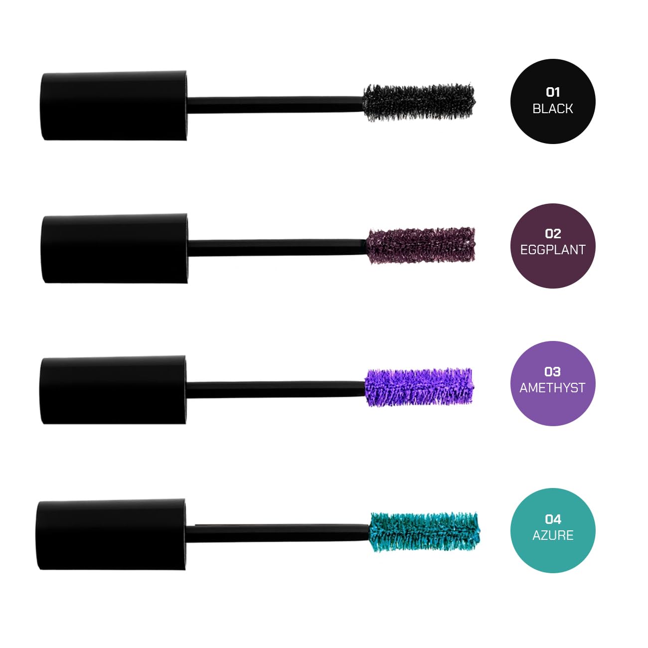 Radiant Mascara professionnel pour cils avec fibres pour un volume et une longueur extrêmes, formule de cire naturelle, sans cruauté envers les animaux, brosse en silicone