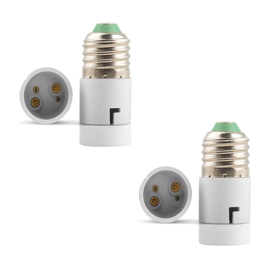 Boosty® E27 to B22 Screw Base Socket Lamp Holder Light Bulb Adapter/Convertor (White) (Pack of 2)-picture-31