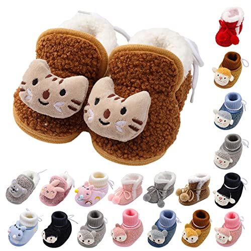 Toddler Indoor Sneakers for Girls Boys Fuzzy House Shoes Warm Indoor Home Shoes Fleece Rubber Sole Walking Shoes2