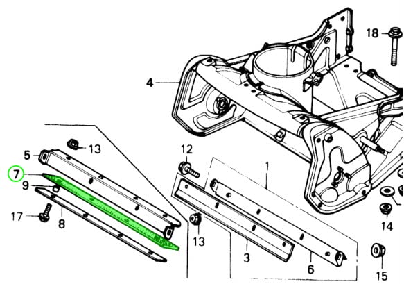 Rubber Shield Scraper Blade Compatible with Honda HS35 Snowblower Snow Blower 76215-730-000