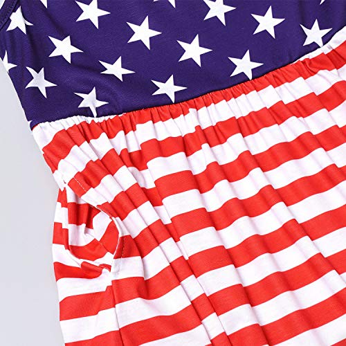 Girls Unicorn Dresses Sleeveless Summer Elastic Waist Rainbow Casual Clothes4