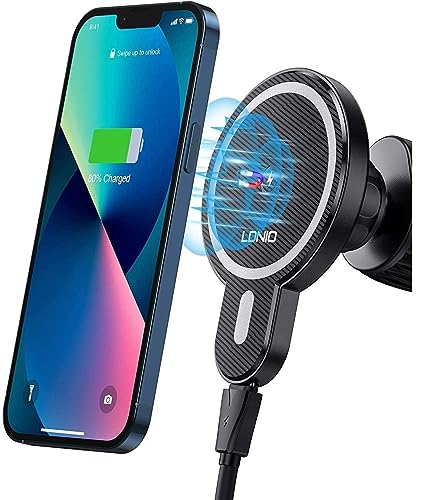 INICIO Mag Safe Magnetic Wireless Car Charger, 15W Fast Charging,...