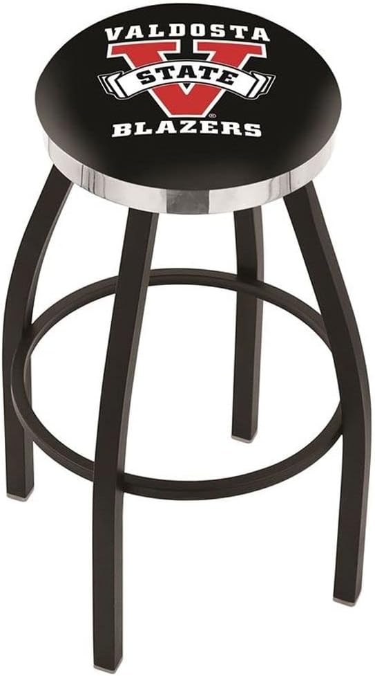 L8B2C Valdosta State 25" Swivel Counter Stool with a Black Wrinkle and Chrome Finish