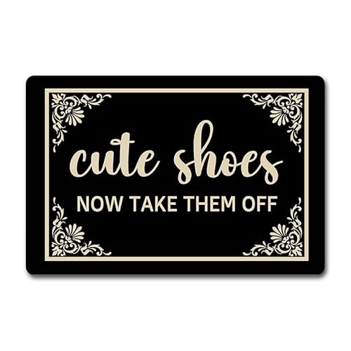 [XȃSEFJ}bg ֗p - 23.6x15.7C` ~ ʔhA}bg 'Cute Shoes Now Take Them Off' bZ[Wt - /Ogp