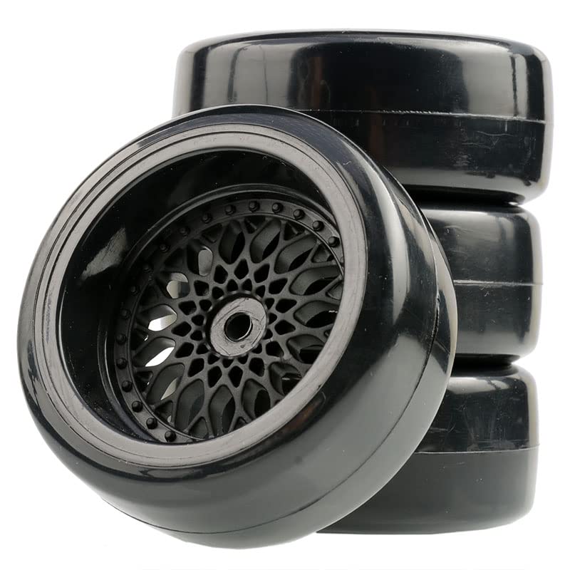 ZHIPAIJI 1/10 Drift Car Tires Set, Diameter 63mm RC Car Road Wheels and Tires with 12mm Hex RC Drift...