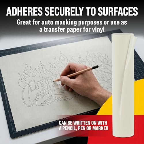 Image of Custom Shop 18 inch X 30' Roll of Semi-Transparent Masking Film /Frisket for Artists, Airbrush Graphics
