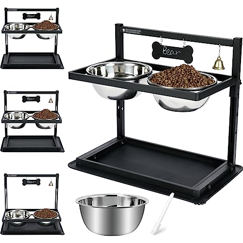 SHAINFUN-Elevated-Dog-Bowls-for-Large-Sized-DogRaised-Dog-Bowl-Stand-Adjustable-Height-with-Two-17L-Stainless-Steel-Dog-Food-Bowls-and-Spill-Proof-Mat-Dog-Bowls-for-Large-and-Medium-Dogs - Cucciolini Doodles   SHAINFUN-Elevated-Dog-Bowls-for-Large-Sized-DogRaised-Dog-Bowl-Stand-Adjustable-Height-with-Two-17L-Stainless-Steel-Dog-Food-Bowls-and-Spill-Proof-Mat-Dog-Bowls-for-Large-and-Medium-Dogs