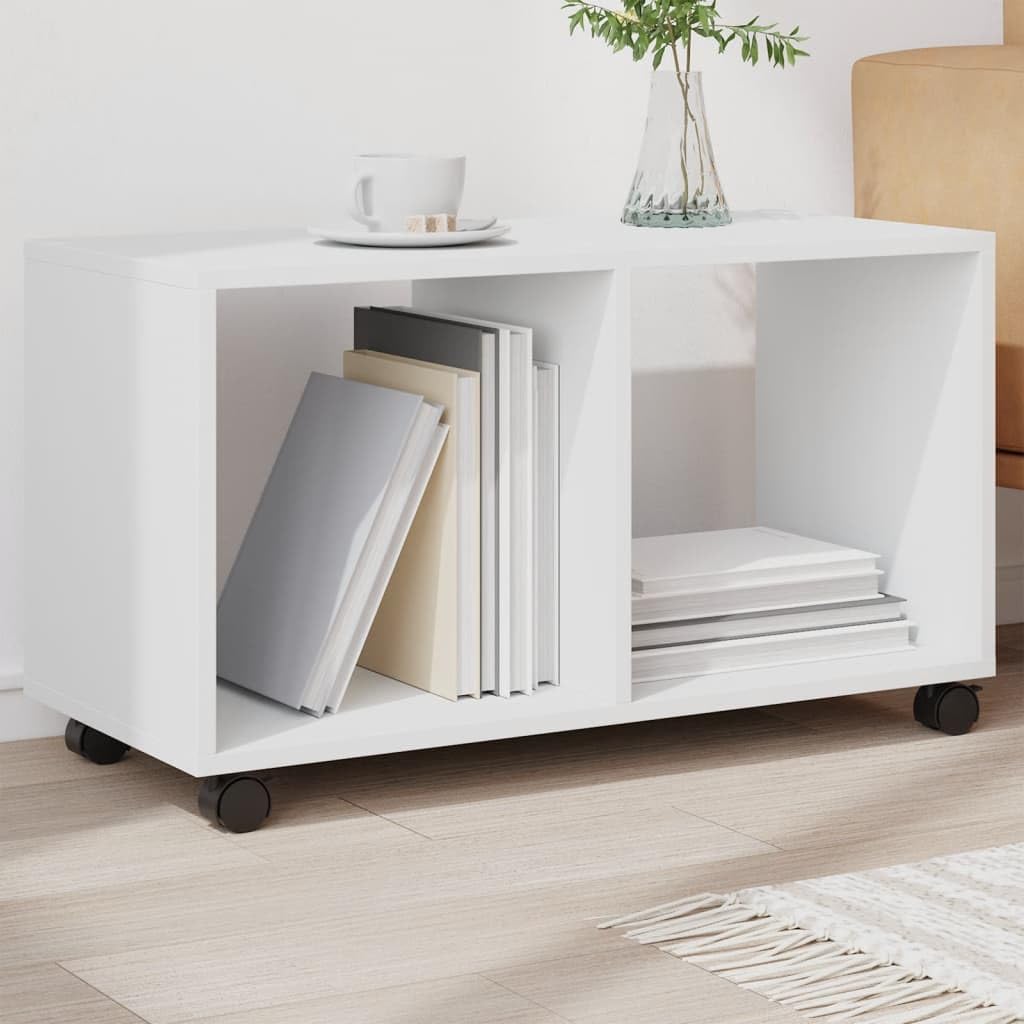 Armoire à roulettes en bois Ingenieria blanc 72 x 33 x 42,5 cm