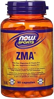 NOW Zma with Zinc, Magnesium and B-6 Capsules, 800mg, 90 Count