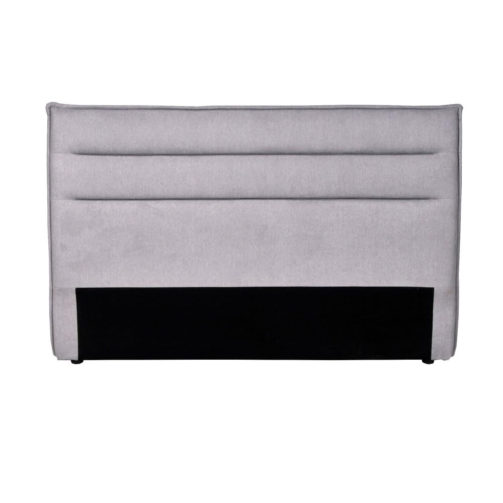 Tête de lit en tissu DAPHNE, compatible avec lits 140 et 160cm, Gris clair