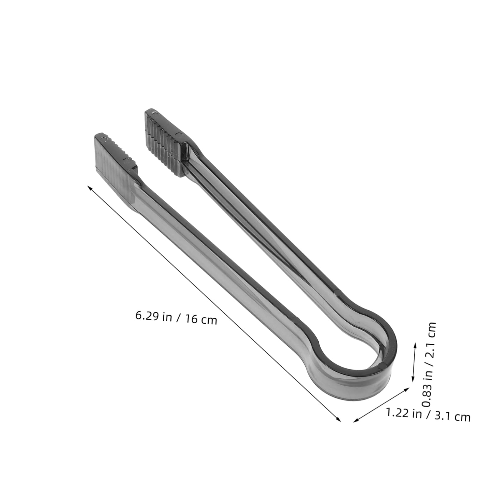 KICHOUSE 15pcs Clear Buffet Tongs For Ice Snacks And Pastries Reusable Multi-functional Serving Tools Salad Serving Tongs For Home And Events