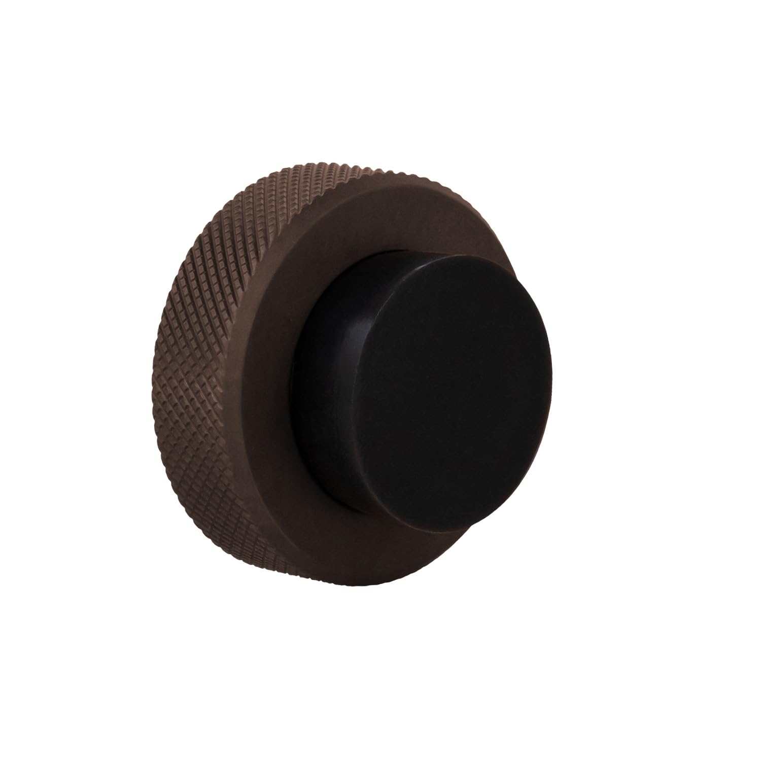 EVI Herrajes | Wall-Mounted Doorstop - Diamond Knurled | Ø1.38"x0.71" | — image 1