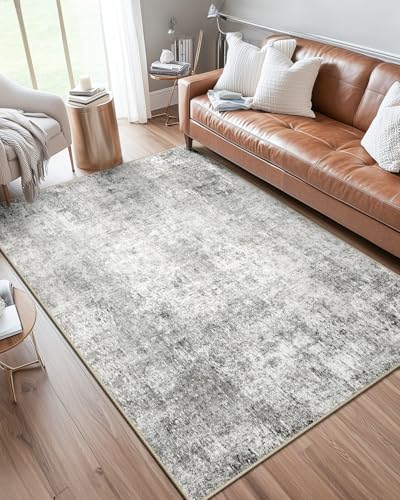 DEFYNEE Tapis de salon abstrait - 180 x 270 cm - Antidérapant - Poils courts en laine synthétique - Lavable - Minimaliste - Pour salon, chambre à coucher et...