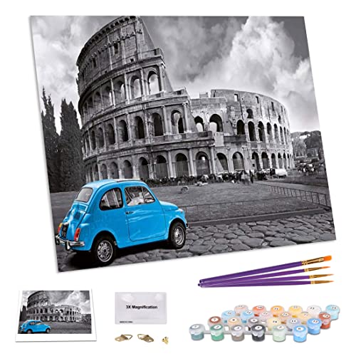 TAHEAT Pintura por números para adultos niños principiantes 40,6 x 50,8 cm Coliseo en Roma con pinceles (sin marco) Cover