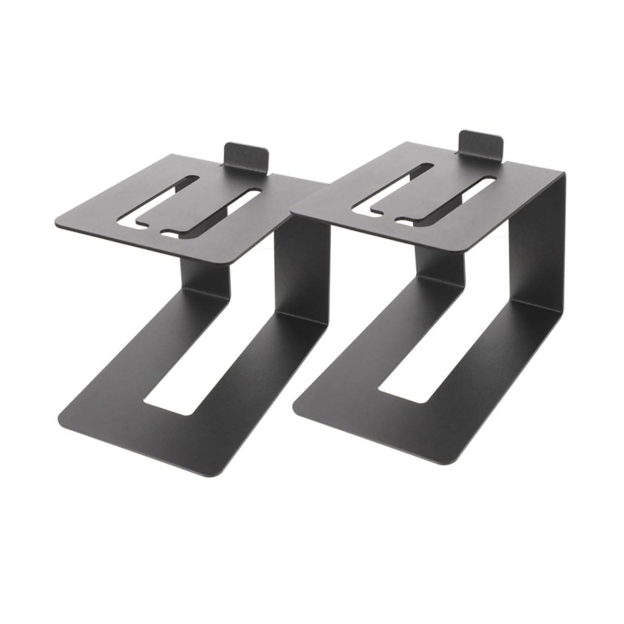 Toddmomy 2pcs Metal Desktop Speaker Stands Sturdy Storage Holder for Computer Studio Speakers Modern Design for Organized Workspaces Fit