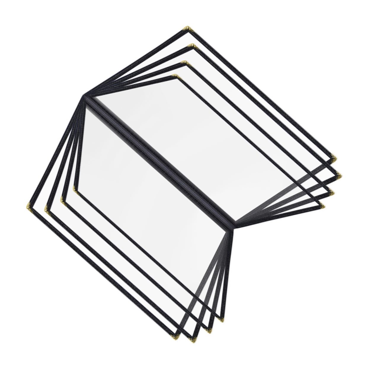 STOBAZA 8 Page PVC Restaurant Menu Covers 16 Views A4 Size Hotel Cafe Menu Protector