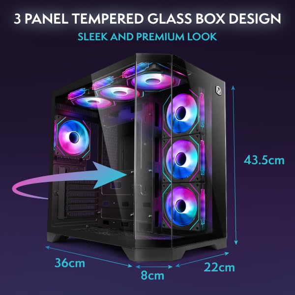Vibox IV-445 PC Gaming – Ryzen 7 5700X (4,6GHz) – Radeon RX 9070 16GB – 16GB RAM DDR4 – SSD 1TB NVMe – Windows 11 – WiFi