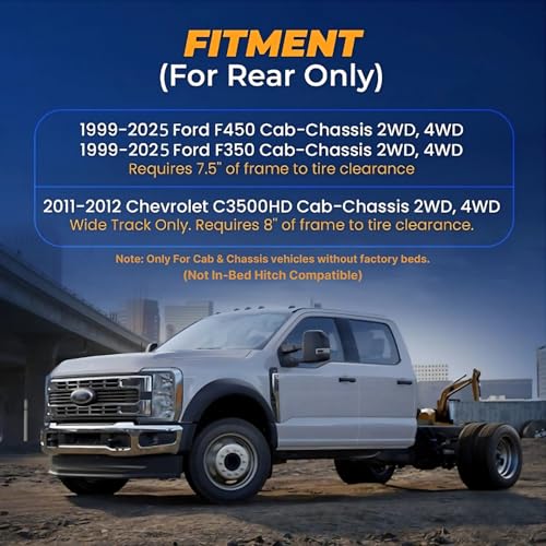 Image of TORQUE Airbag Air Bag Suspension Kit for 2011-2016 Ford F350 F450 (Cab-Chassis only) 2WD 4WD F-350 F-450 Super Duty Rear Helper Bag Spring Towing 5000 lbs (Replaces Firestone Ride Rite 2176) (TR2176)