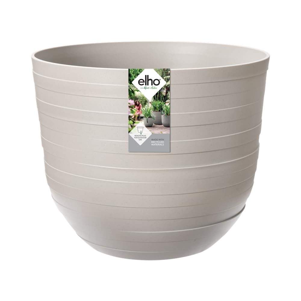 Elho Group Fuente Rings Round 30Cm Pebble Flower Pot Grey