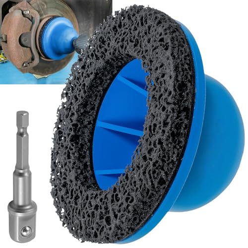 CYUaoao Ø 150 mm Radnabenschleifer Innen Ø 90 mm Radnaben Bürste für Auto Radnabenreiniger mit 1/2 Zoll Schlagschrauber Nabenschleifer für Rostentfernungm Verschmutzungen