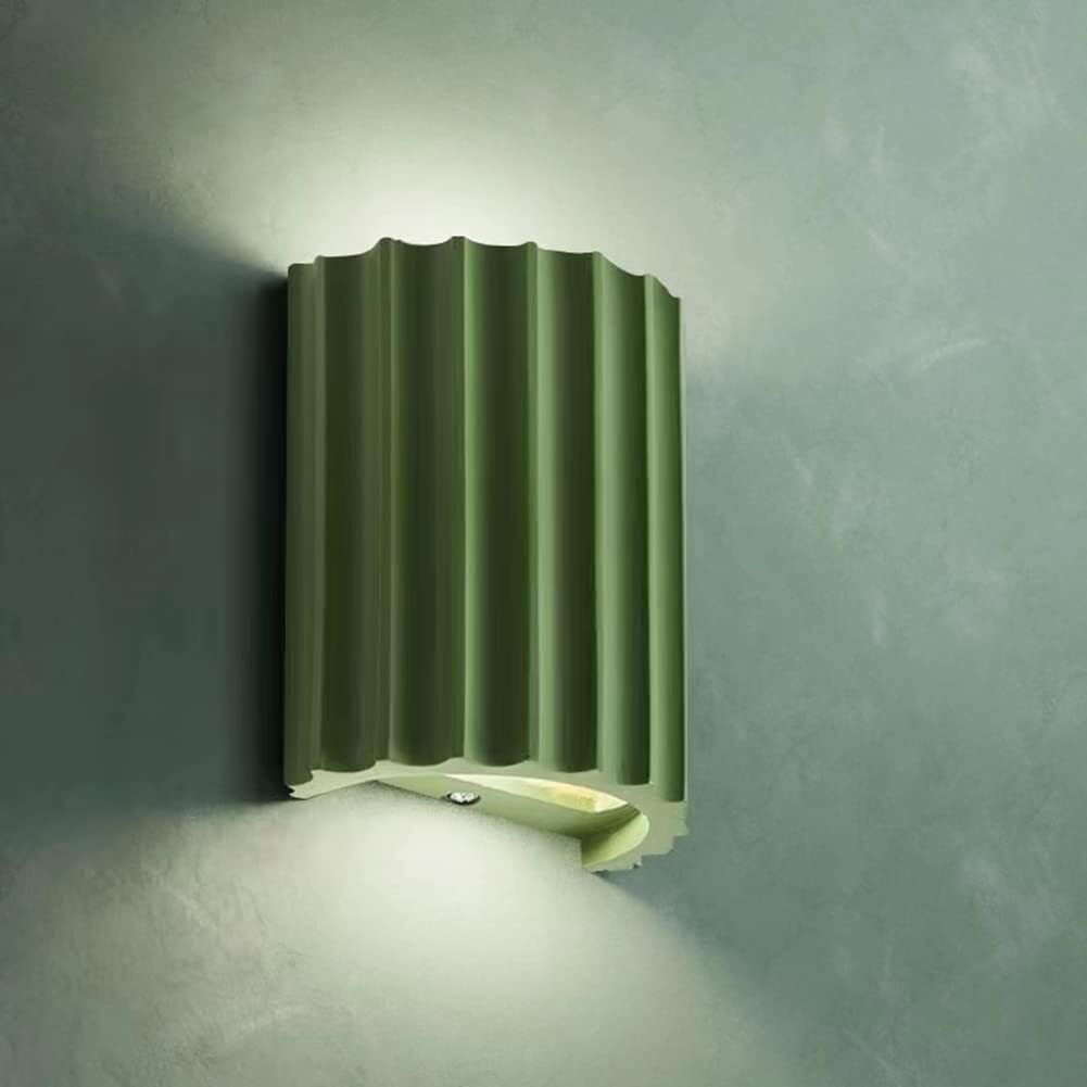 HXYSXHJUO Scandinavian Mini Wall Lamp Simple Modern Light Personality Creative Entrance Aisle Sconce for Bedroom Bedside Living Room Study Corridor Entryway Restaurant Lantern(Green)