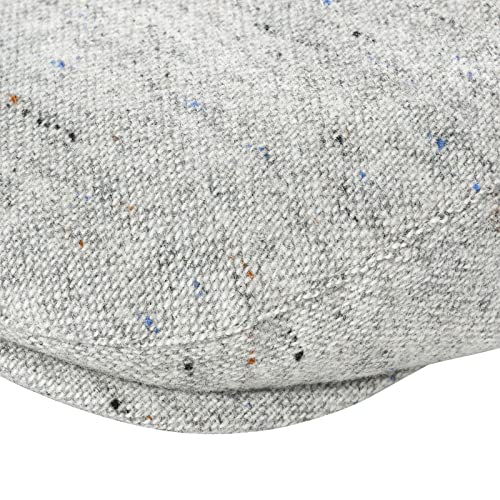 Jangoul Kids Wool Tweed Flat Cap Herringbone Boy Girl Newsboy Caps Infant Toddler Child Youth Beret Hat Ivy Gatsby Cap (6-8 Years, Flecked Light Grey) #TOP6