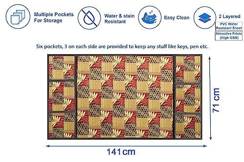 Image of Stylista Refridgerator top Cover Suitable for Samsung RS76CG8003S9HL, 653 Liter Fridge, Dimension (WXD) 71x141 CM, Surface Pattern Yellow