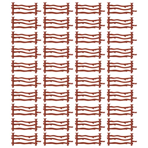 Gadpiparty Vallas Decorativas 100 Piezas Mini De Corral Juguetes Corral De Caballos Accesorios De Esgrima De Plástico Estable Y De Caballos De Animales para Niños Juguetes De Falso