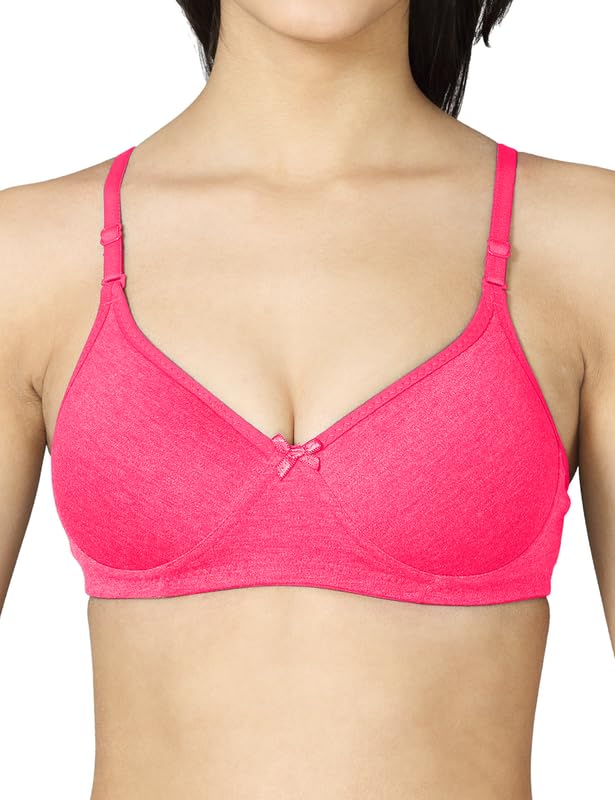 Image of VSTAR Jade Women's Soft Foam Padded Wire-Free Seamless Medium Coverage Bra | Convertible & Adjustable Straps | Polycotton Comfort | Breathable & Soft | Pack of 1